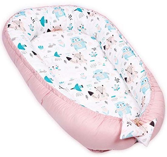 Pepi - Baby-Nest - Nestchen Baby - Baby-Nestchen für Neugeborene - Kuschelnest mit antiallergischer Füllung - Kokon aus Velvet und Baumwolle