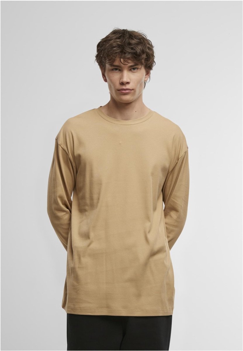 Urban Classics Organic Boxy Rib Longsleeve shirt XXL Beige