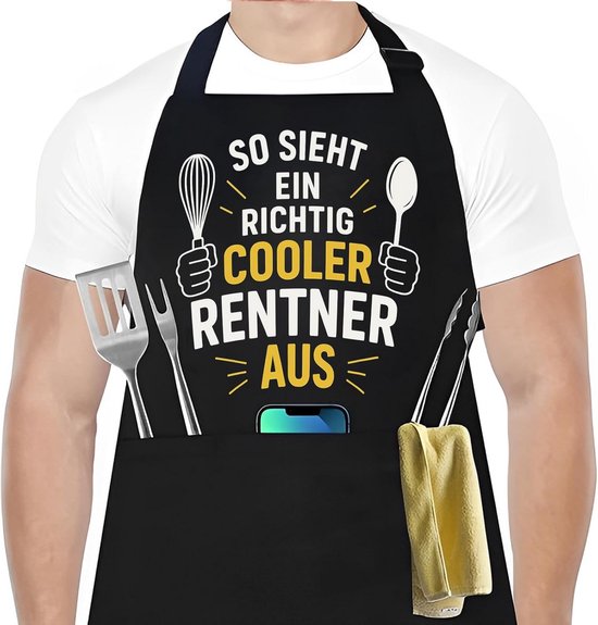 Gepersonaliseerde Zwarte BBQ Schort - Barbecue Schort - Cooking Bib - Vaderdag Cadeau - Koning van de BBQ - Vader Cadeau - Opa Cadeau - Nederland