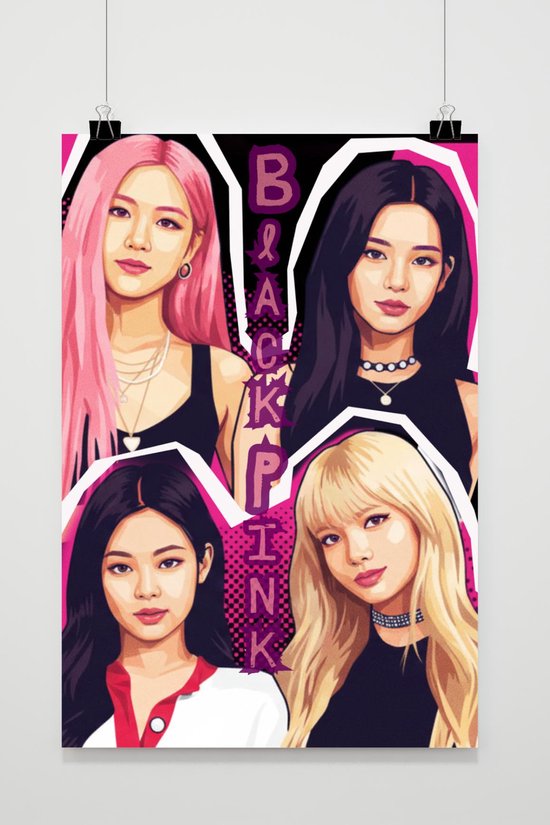 Affiche BLACKPINK - Affiches Musique - Kpop - Groupe de Filles - Groupe - Pop Art - Décoration Murale Salon - Papier 180 grammes - XS7254KMD - Format 30 x 40 cm