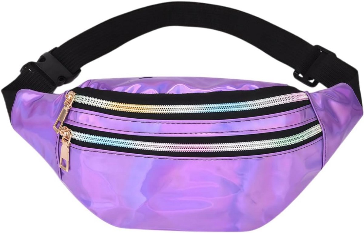Waterdichte Heuptas Paars - Glinsterend & Reflecterend voor Festivals, Sport en Reizen