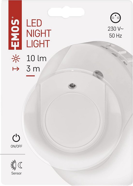 LED nachtlampje met schemeringssensor en schakelaar - instelbare helderheid voor kinderkamer, trap en slaapstand — afbeelding 5