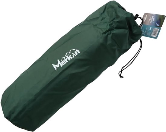 Zelfopblazende slaapmat - Kampeer matras - Outdoor slapen - Ingebouwd kussen - 5 cm dik - Groen — afbeelding 2