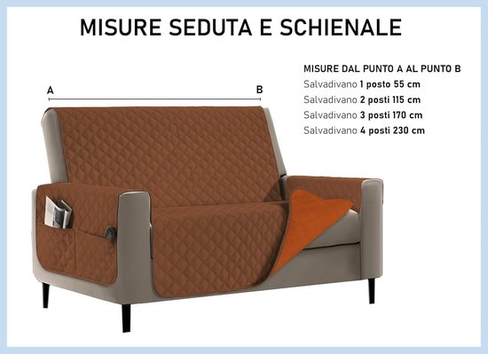 Moonange - 2-zits bankhoes met schiereiland - Zitting 200 cm - Waterdichte bankhoes - Hoekbankhoes - Antislip - Vlekbestendig - Omkeerbaar - Anti-kras - Anti-bont - Blauw