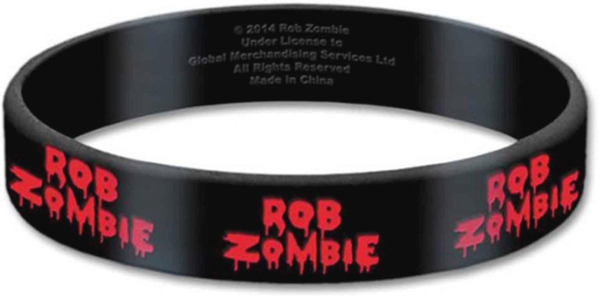 Wristband Logo Gummy Zwart 17mm
