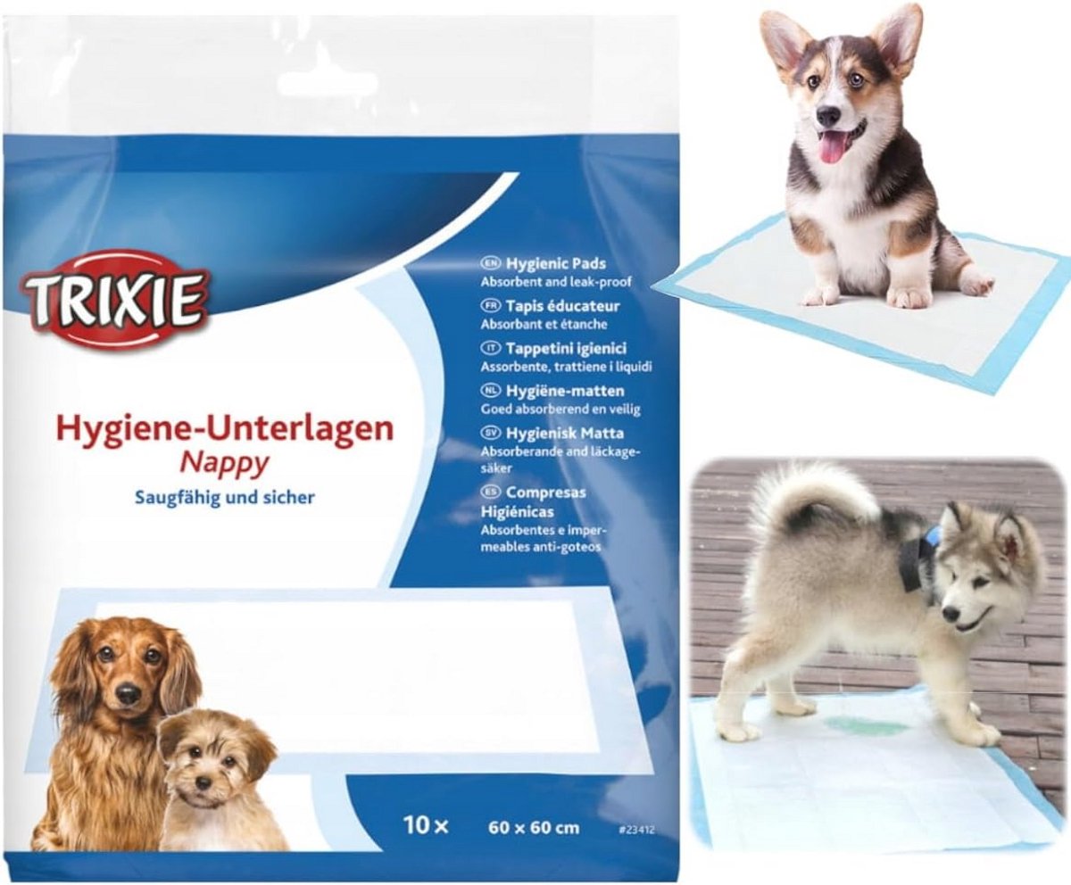 Huistraining Puppy Onderlegger 60 × 60 cm, Pak van 10