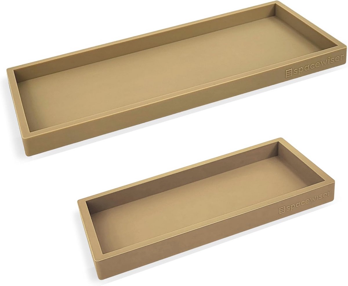 Onbreekbare siliconen trays voor aanrecht en badkamer - Set van 2 (11 inch en 7 inch)