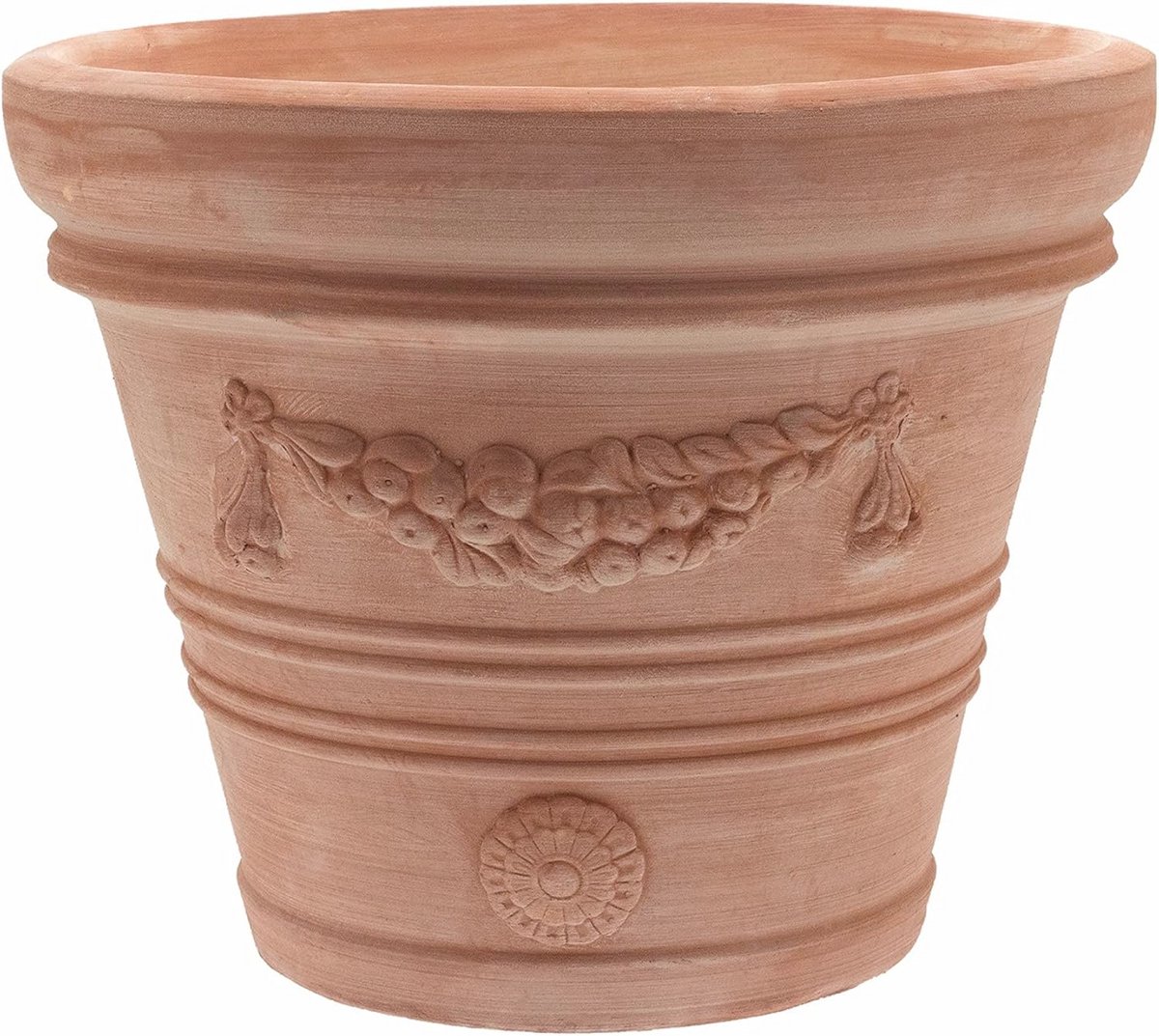 Conische terracotta bloempot - Handgemaakt en vorstbestendig, Ø 35 cm
