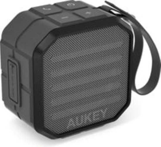 Draagbare Bluetooth speaker Aukey SK-M13, mini waterdicht IP65, 6 uur batterij, ingebouwde microfoon, 10m bereik, grijs
