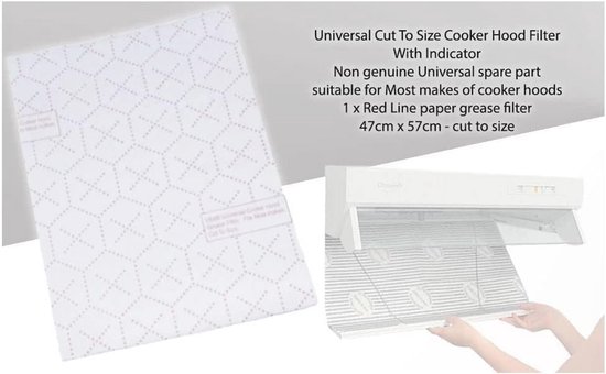 AquaHouse CHF1 Cooker Hood Filter Compatibel voor Extractor Fans