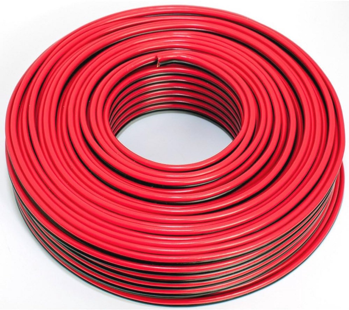 Luidsprekerkabel 2x2,50mm2 - 50 meter - rood-zwart - audiokabel voor hoogwaardig geluid