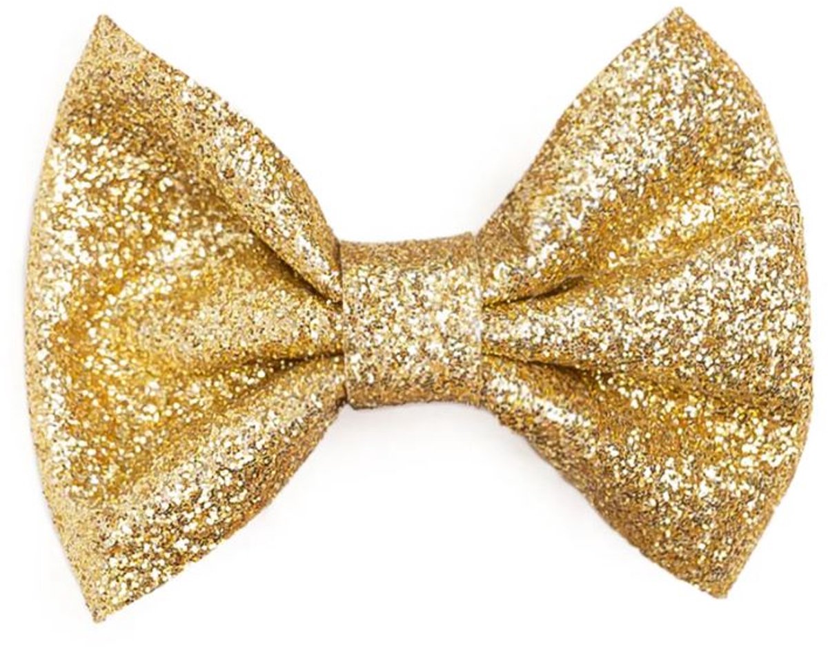 Haarstrik - Haarspeld - Haaraccessoire - Met glitters - Glitter and glamour - 9cm - Goud - Jonyx
