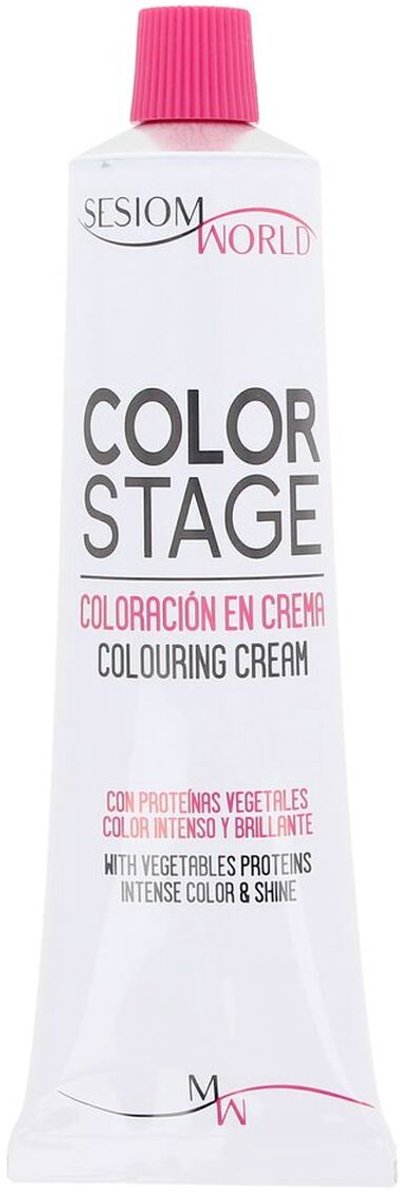 Crèmekleurstof SesioMWorld COLOR STAGE Nº 7.21-Rubio Irise Ceniza 100 ml