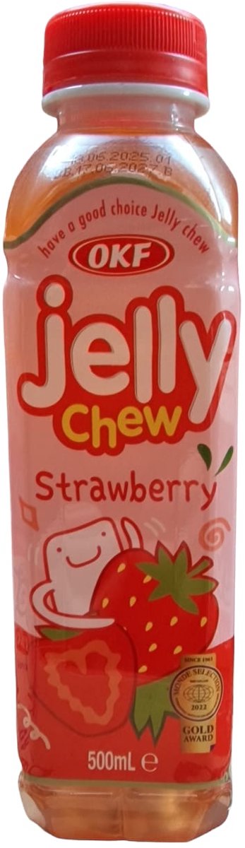 okf jelly chew strawberry 500 ml