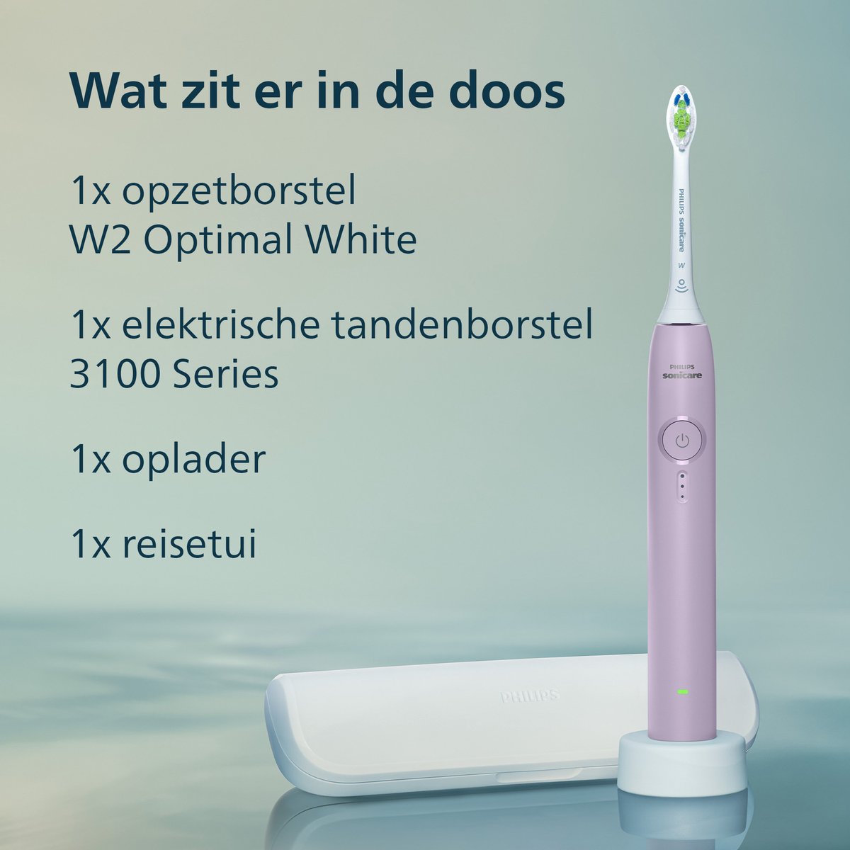 Philips Sonicare 3100 Elektrische Tandenborstel met Reisetui - afbeelding 2