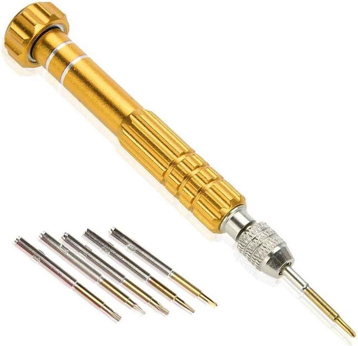 SouqOne - Precisieschroevendraaierset - reparatie-openingstool - schroevendraaierhandgreep - laptop iPad mobiel bril horloge - elektronisch speelgoed - geel - geschikt voor elektronische apparaten