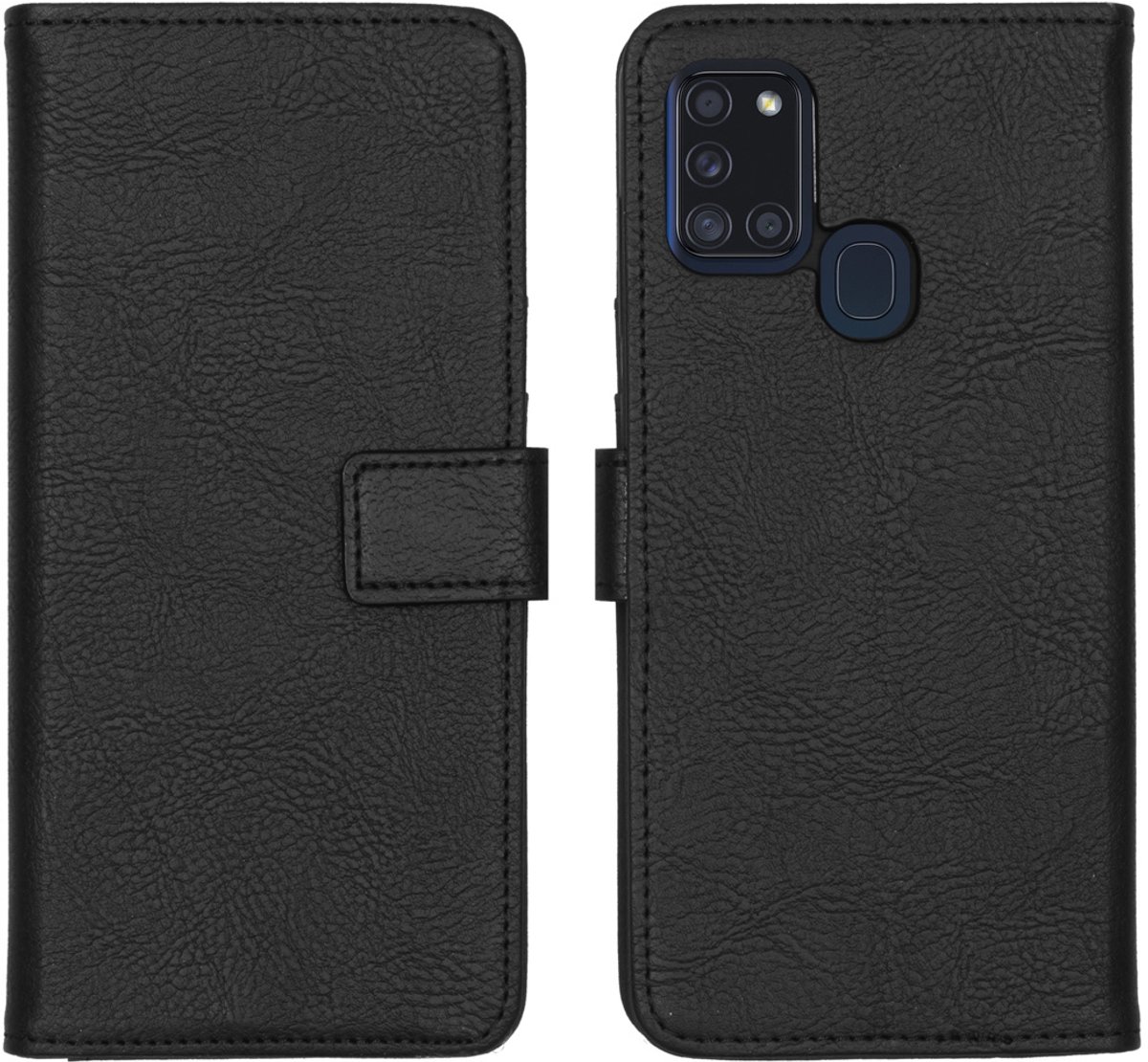 imoshion Hoesje - Geschikt voor Samsung Galaxy A21s - Luxe Bookcase - Zwart