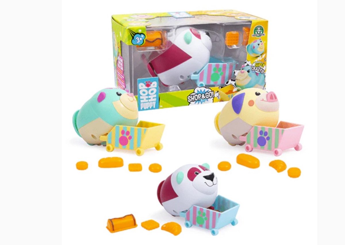 Hop Hop Puppy Shop & Go – Interactieve Speelgoed Puppy met Winkelwagentje – Assorti Model – Vanaf 3 Jaar