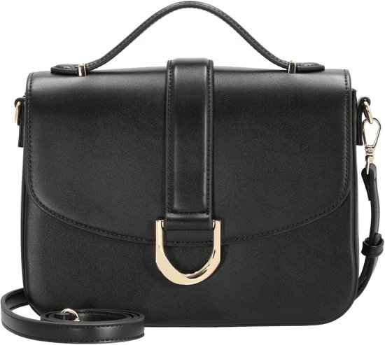 SEIDENFELT MANUFAKTUR Handtas Schoudertas Nellim Handbag Black / Gold Zwart