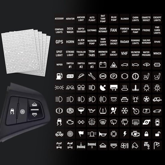 600Pcs Switch Panel Stickers - Automatische ID Label Stickers - Wit ...