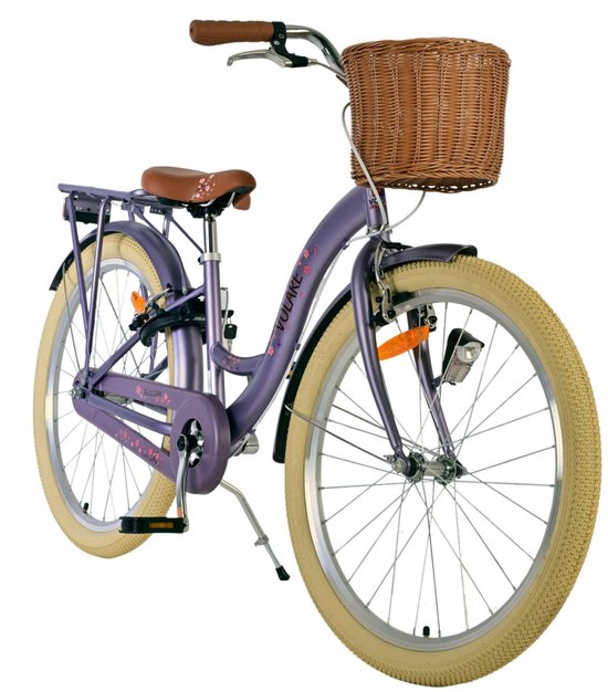 Volare Blossom Kinderfiets - Meisjes - 24 inch - Paars - Twee handremmen