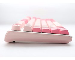 Ducky One 3 TKL Wit/Roze - Toetsenbord - Tenkeyless - Hot-swappable - Doubleshot PBT keycaps - Polling rate 1000H - MX Brown Qwerty US