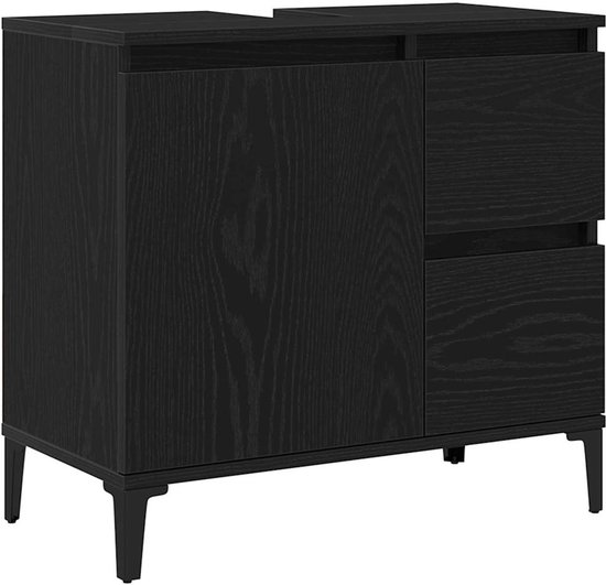 Wc Schrank Badschrank Klein Waschbeckenunterschrank Schwarze Eiche 65x33x60 Cm Mit Tür Wc Schrank Badschrank Klein Waschbeckenunterschrank Schwarze Eiche 65x33x60 Cm Mit Tür