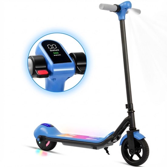 Elektrische Step Kind 6-12 jaar 110W Motor 14 km/u 6,5” Banden 10 km Actieradius Opvouwbaar Blauw