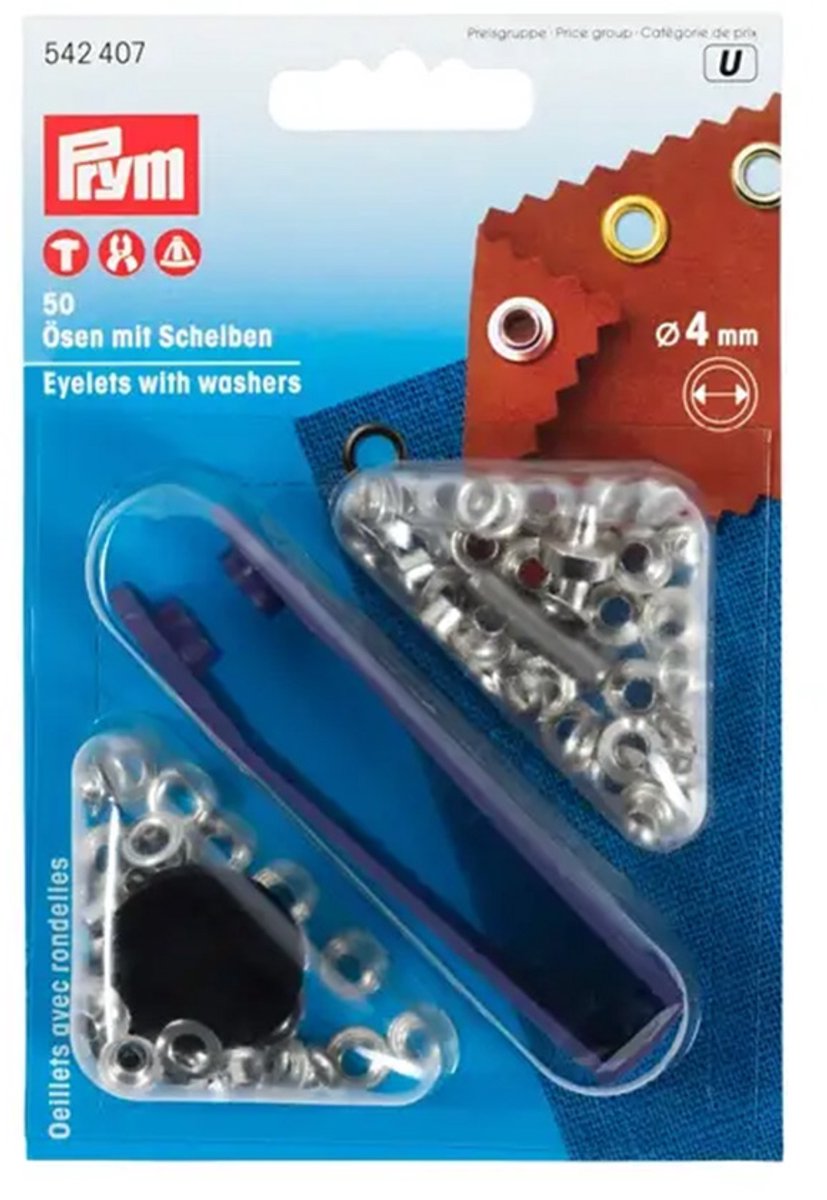 Prym nestels 4mm zilver