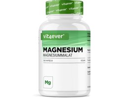 Magnesiummalaat - 365 capsules - 2000 mg waarvan 300 mg elementair magnesium per dagelijkse portie - 4 maanden voorraad - Hooggedoseerd - Zonder toevoegingen - Veganistisch