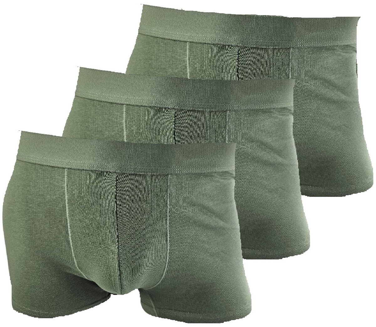 BamBella ® - Boxershorts - 3 stuks - maat L/XL - Boxer short onderbroek lang groen heren onderbroeken