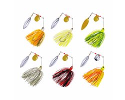 S&D | Spinnerbait Set 6 Stuks – 21g 10cm – Jig Buzzbait Spinners Voor Snoek, Baars & Roofvis