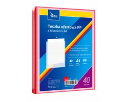 Rode A4 Offerte Map met 40 Insteekhoezen