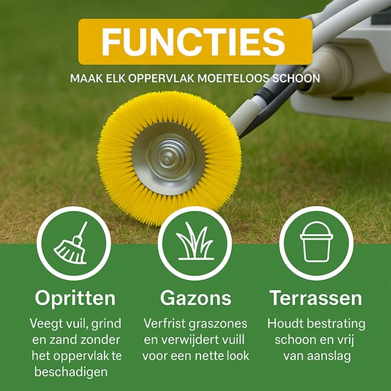 DIVERZA Nylon Onkruidborstel - Onkruidborstel Bosmaaier 20 cm - Onkruidverwijderaar - Voegenborstel - Grastrimmer - Universele Onkruidborstel van Merkloos	 — afbeelding 2
