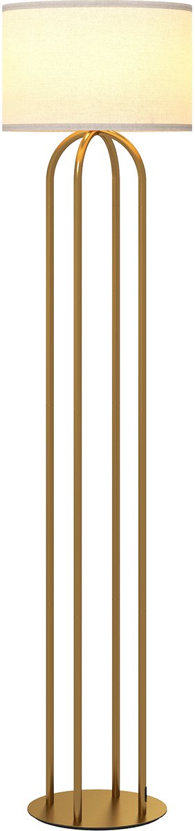 HOMCOM-Staande lamp-Metaal-38x38x161cm-Goud