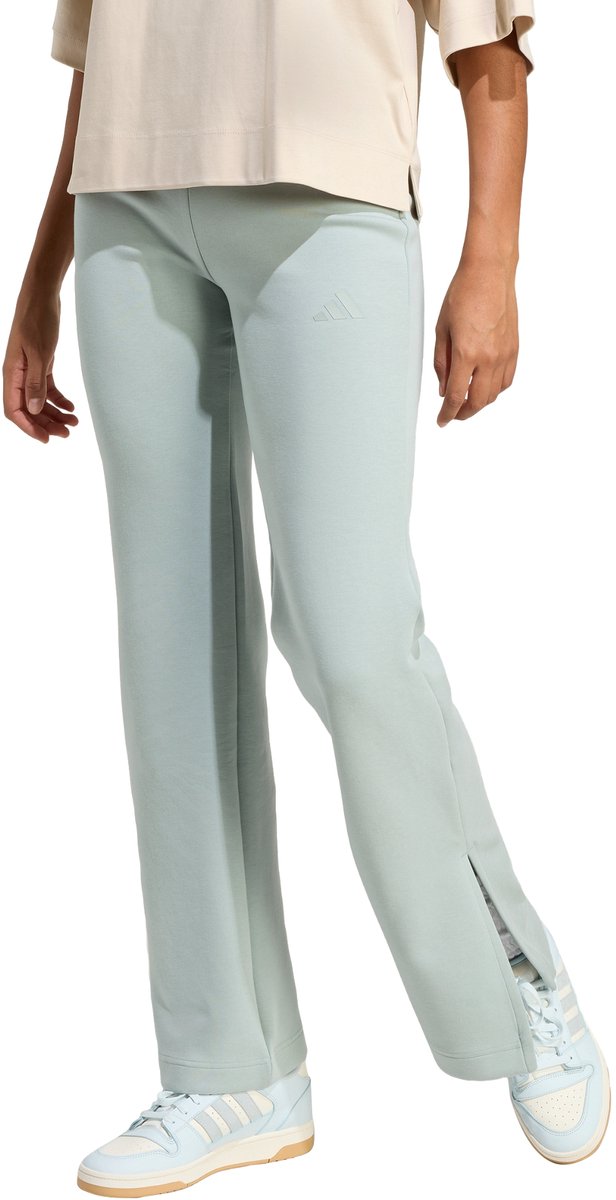 Adidas Sportswear Soft Lux Flared Broek Dames Groen