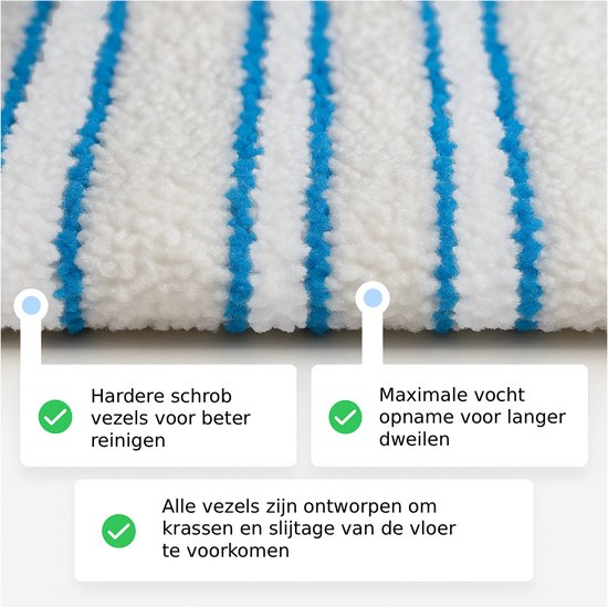 2x Mop pads adaptés au récurage Vileda Ultramax - recharge de chiffons de nettoyage