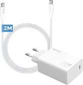 Phreeze usb C adapter 45w met usb C naar usb C kabel 2 meter - Snellader voor A56 S20 S24 S25 S23 S22 S21 S20 Plus Ultra en laptop