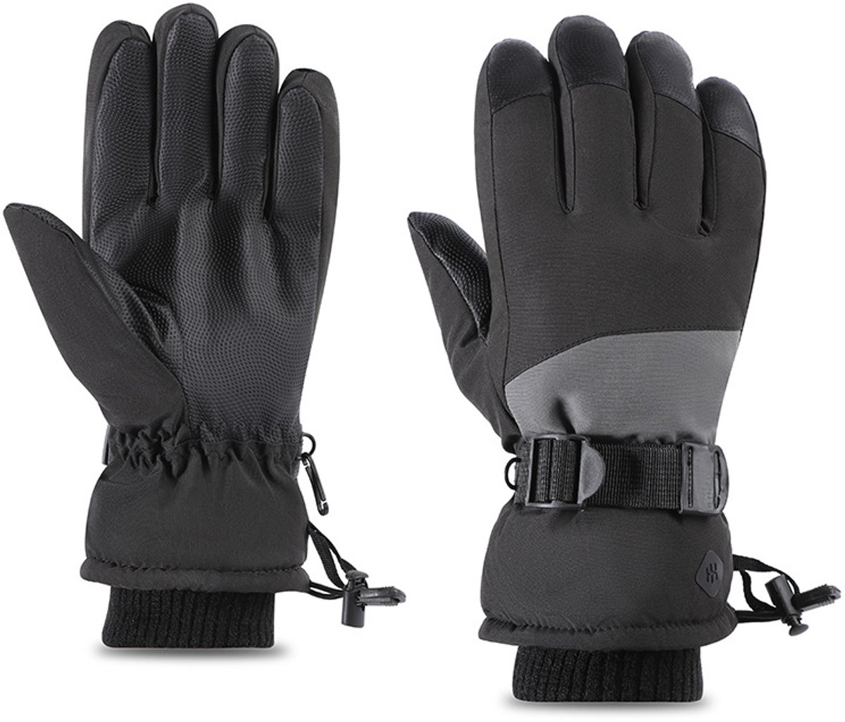 Daity 1 paar Winterhandschoenen Waterdichte handschoenen Warme handschoenen Skihandschoenen Geschikt voor skiën winterfietsen snowboarden en andere buitenactiviteiten Dikke fleecevoering Zwart