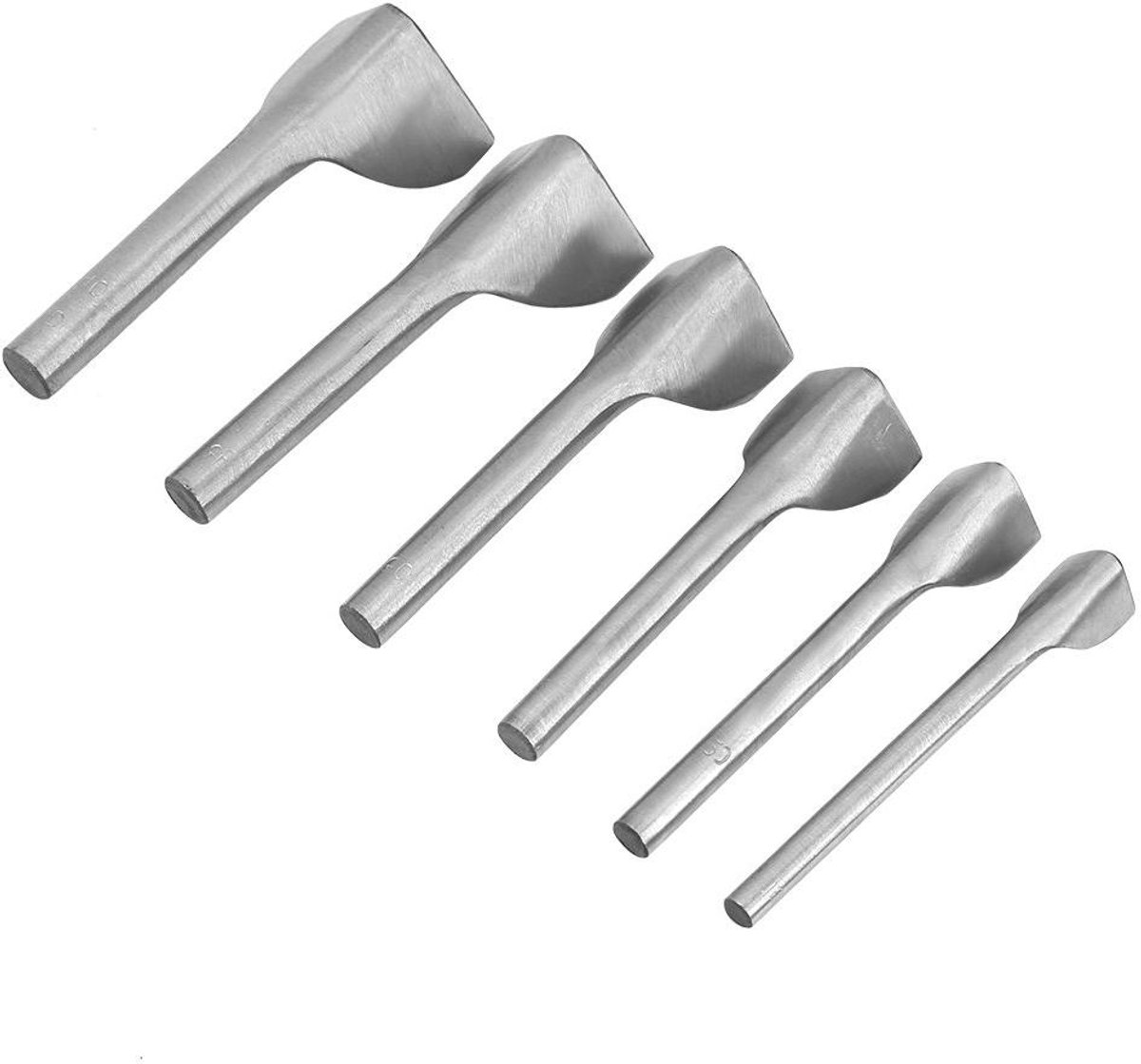 EGoods - 6-delige set V-vormige lederen Craft Punch Tool voor horlogebanden, riemen, papier en kunststoffen