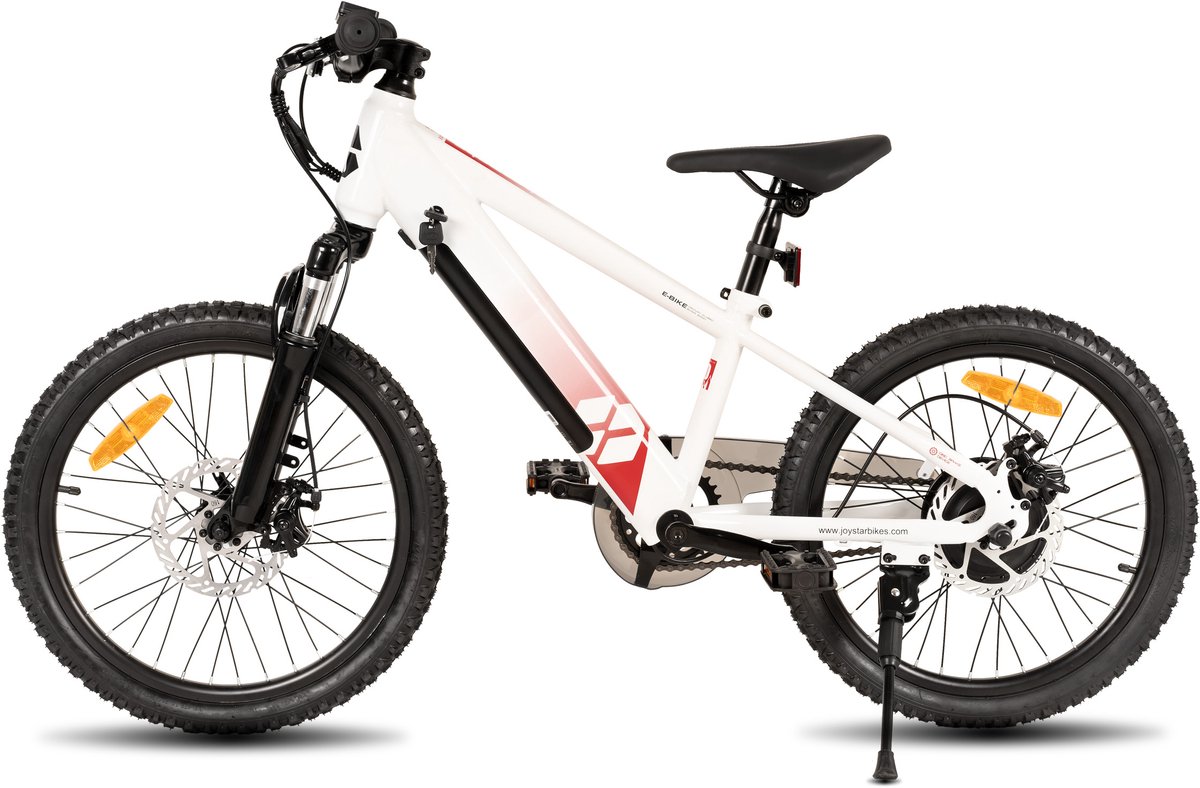 JOYSTAR 20 Inch Elektrische Kinder Mountainbike - 250W E-Bike voor Kinderen (7+ Jaar) - 25 km Actieradius - Met Verwijderbare Accu & Schijfremmen – Spaakwiel - Wit thumbnail 2