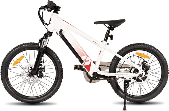 JOYSTAR 20 Inch Elektrische Kinder Mountainbike - 250W E-Bike voor Kinderen (7+ Jaar) - 25 km Actieradius - Met Verwijderbare Accu & Schijfremmen - Spaakwiel - Wit — afbeelding 2