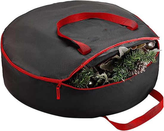 Mijoma Opbergdoos, sorteerdoos, kersttas voor kerstkransen, adventskransen, kerstversiering, diameter 65 x 16 cm, voor kransen