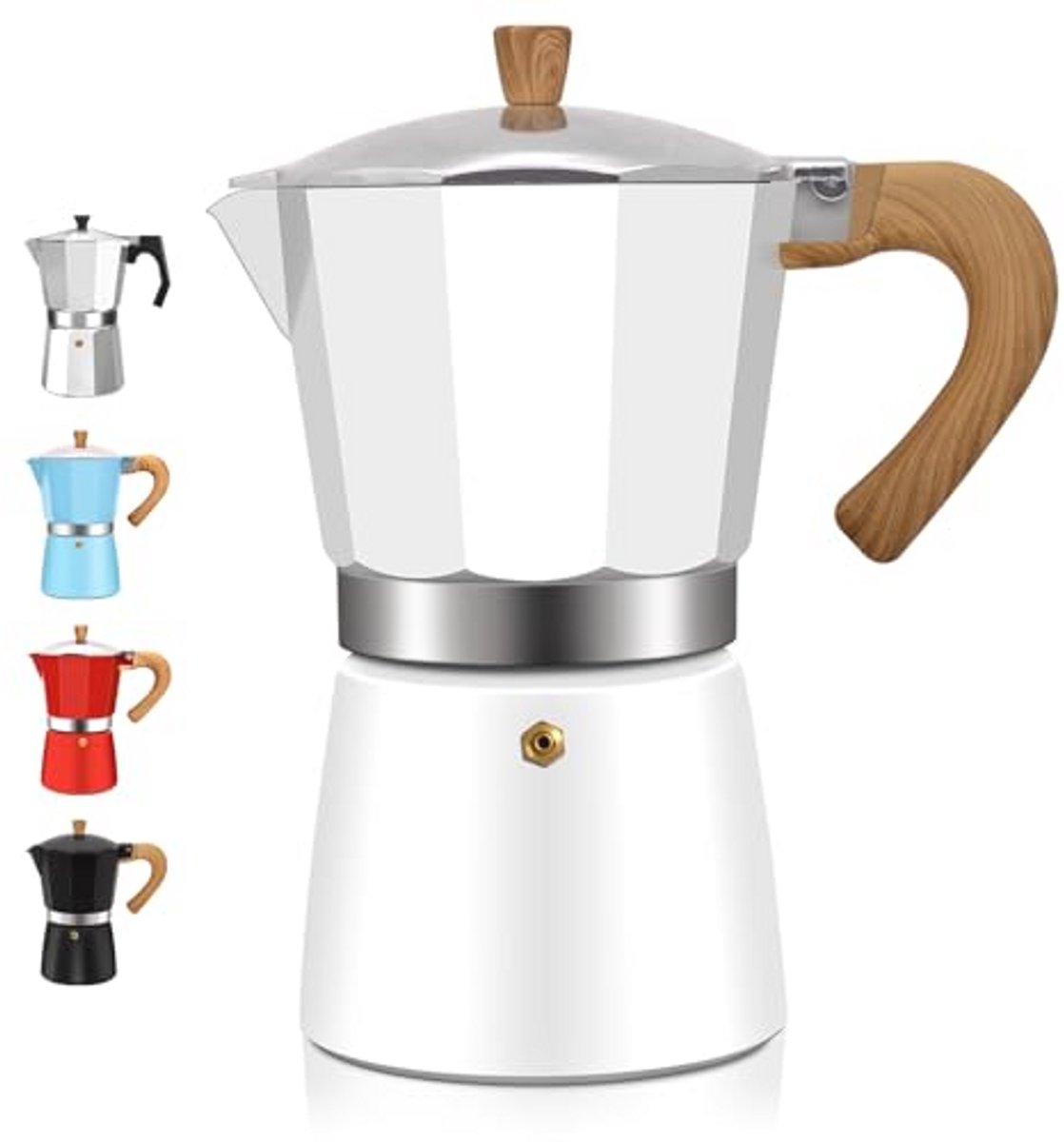 6 Cup Aluminium Espresso Moka Pot voor Thuis en Kamperen - 300ml