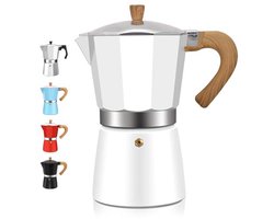 6 Cup Aluminium Espresso Moka Pot voor Thuis en Kamperen - 300ml