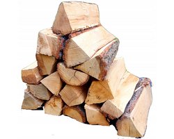 Eiken haardhout uit Oekraïne 30 kg + 40 st. Aanmaakblokjes – Premium hardhout | Lang brandend & krachtig vuur | Duurzaam Brandhout