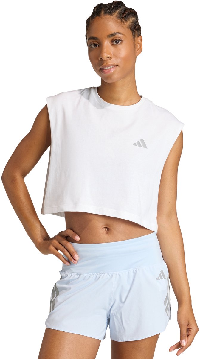 Adidas Performance Adi365 Essentials Kort Hardloop-T-Shirt - Dames - Wit