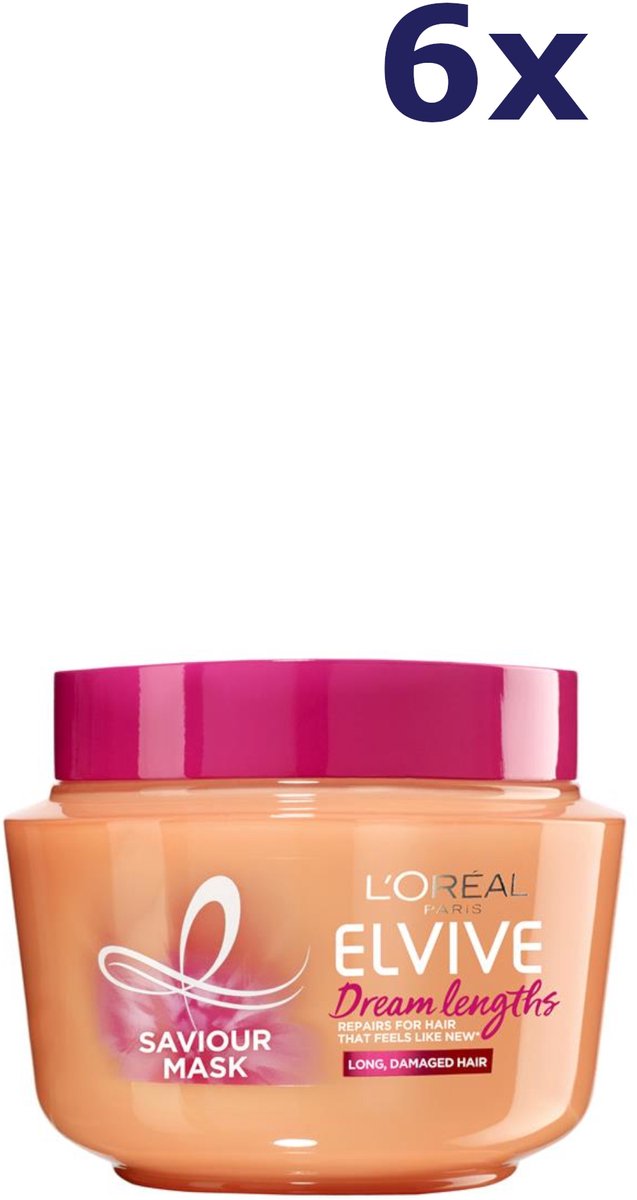 6x L'Oréal Elvive Dream Length 300ml Long haarmasker