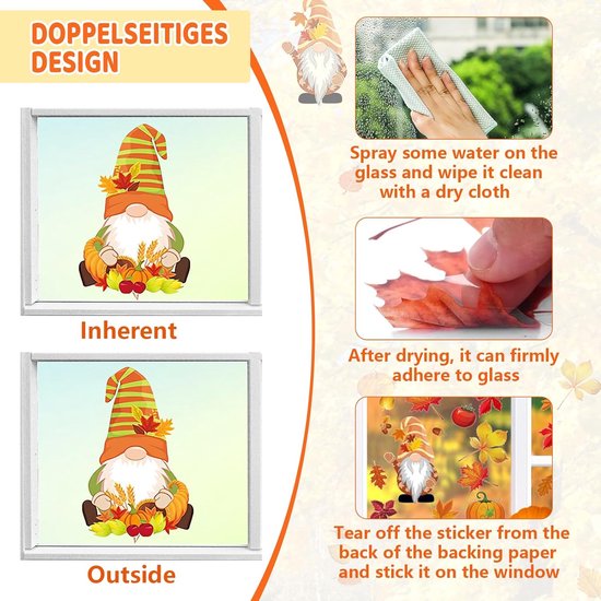 Decoratieve Vlinder Raamstickers - Set van 4 Ronde, Niet-klevende Raamfolie voor