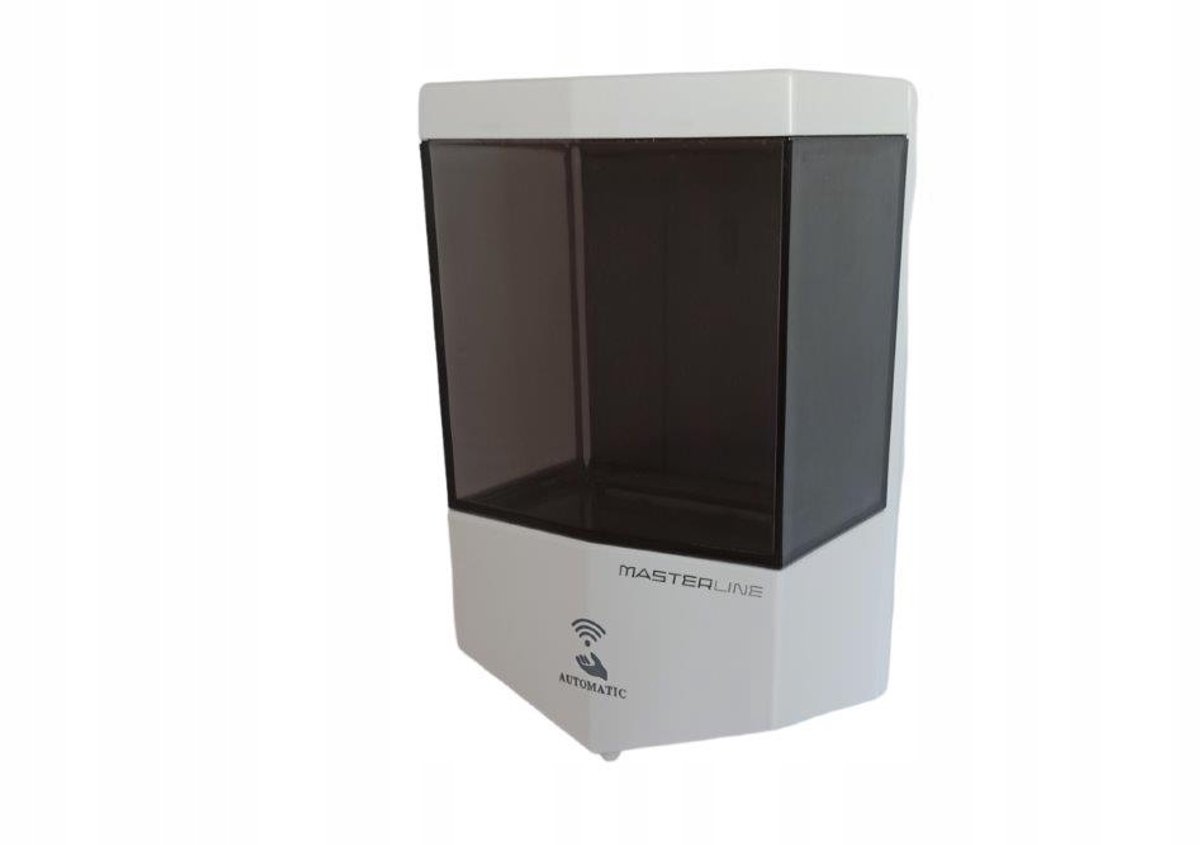 Merkloos Automatische Zeepdispenser wandmontage 600ml - Wit/Zwart